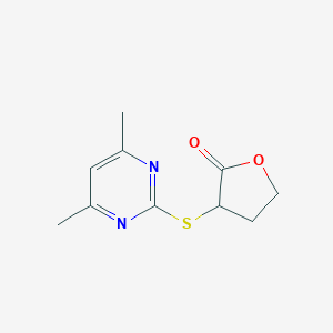 molecular formula C10H12N2O2S B353902 3-(4,6-Dimethylpyrimidin-2-yl)sulfanyloxolan-2-one CAS No. 461438-05-1