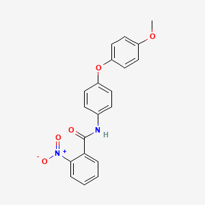 molecular formula C20H16N2O5 B3539029 N-[4-(4-methoxyphenoxy)phenyl]-2-nitrobenzamide 
