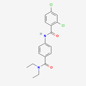 molecular formula C18H18Cl2N2O2 B3539033 2,4-dichloro-N-{4-[(diethylamino)carbonyl]phenyl}benzamide 