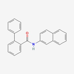 molecular formula C23H17NO B3539043 N-2-naphthyl-2-biphenylcarboxamide 