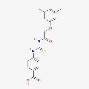 4-({[(3,5-dimethylphenoxy)acetyl]carbamothioyl}amino)benzoic acid