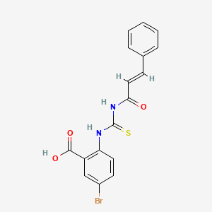 5-bromo-2-({[(2E)-3-phenylprop-2-enoyl]carbamothioyl}amino)benzoic acid