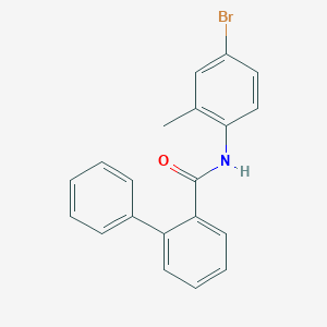 molecular formula C20H16BrNO B3539098 N-(4-bromo-2-methylphenyl)-2-biphenylcarboxamide 