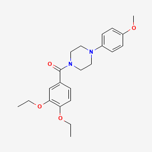 molecular formula C22H28N2O4 B3539111 1-(3,4-diethoxybenzoyl)-4-(4-methoxyphenyl)piperazine 