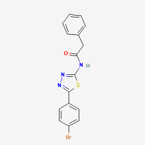 molecular formula C16H12BrN3OS B3539139 N-[5-(4-bromophenyl)-1,3,4-thiadiazol-2-yl]-2-phenylacetamide 