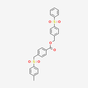 4-(phenylsulfonyl)benzyl 4-{[(4-methylphenyl)sulfonyl]methyl}benzoate