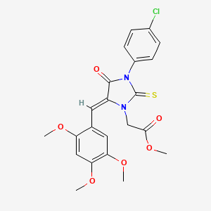 methyl [3-(4-chlorophenyl)-4-oxo-2-thioxo-5-(2,4,5-trimethoxybenzylidene)-1-imidazolidinyl]acetate