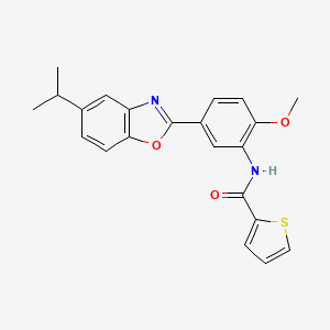 N-[5-(5-isopropyl-1,3-benzoxazol-2-yl)-2-methoxyphenyl]-2-thiophenecarboxamide