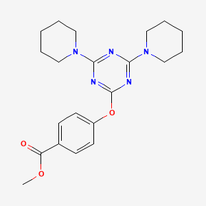 Methyl 4-{[4,6-bis(piperidin-1-YL)-1,3,5-triazin-2-YL]oxy}benzoate