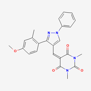 5-{[3-(4-methoxy-2-methylphenyl)-1-phenyl-1H-pyrazol-4-yl]methylene}-1,3-dimethyl-2,4,6(1H,3H,5H)-pyrimidinetrione