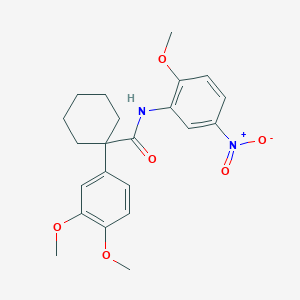 1-(3,4-dimethoxyphenyl)-N-(2-methoxy-5-nitrophenyl)cyclohexane-1-carboxamide