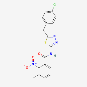 N-[5-(4-chlorobenzyl)-1,3,4-thiadiazol-2-yl]-3-methyl-2-nitrobenzamide