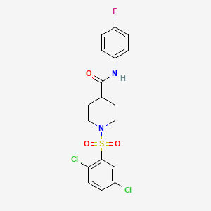 1-[(2,5-dichlorophenyl)sulfonyl]-N-(4-fluorophenyl)-4-piperidinecarboxamide