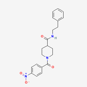 1-(4-nitrobenzoyl)-N-(2-phenylethyl)-4-piperidinecarboxamide