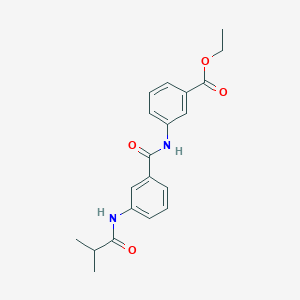 ETHYL 3-[3-(2-METHYLPROPANAMIDO)BENZAMIDO]BENZOATE