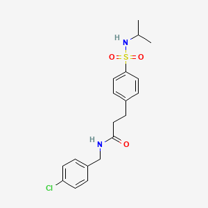 N-[(4-chlorophenyl)methyl]-3-[4-(propan-2-ylsulfamoyl)phenyl]propanamide