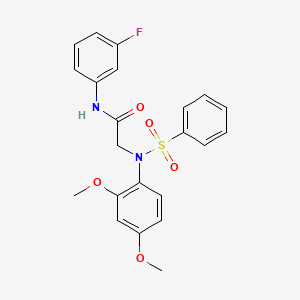 N~2~-(2,4-dimethoxyphenyl)-N~1~-(3-fluorophenyl)-N~2~-(phenylsulfonyl)glycinamide