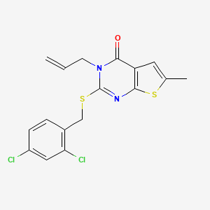 3-allyl-2-[(2,4-dichlorobenzyl)thio]-6-methylthieno[2,3-d]pyrimidin-4(3H)-one