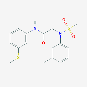 N~2~-(3-methylphenyl)-N~2~-(methylsulfonyl)-N~1~-[3-(methylthio)phenyl]glycinamide