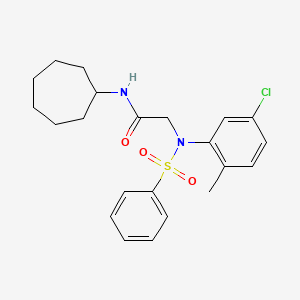 N~2~-(5-chloro-2-methylphenyl)-N~1~-cycloheptyl-N~2~-(phenylsulfonyl)glycinamide