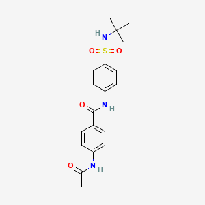 4-(acetylamino)-N-{4-[(tert-butylamino)sulfonyl]phenyl}benzamide