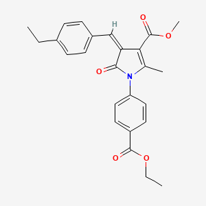 methyl 1-[4-(ethoxycarbonyl)phenyl]-4-(4-ethylbenzylidene)-2-methyl-5-oxo-4,5-dihydro-1H-pyrrole-3-carboxylate