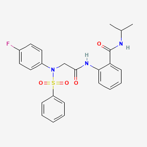 2-{[N-(4-fluorophenyl)-N-(phenylsulfonyl)glycyl]amino}-N-isopropylbenzamide