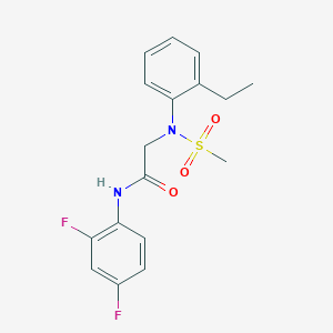 N~1~-(2,4-difluorophenyl)-N~2~-(2-ethylphenyl)-N~2~-(methylsulfonyl)glycinamide