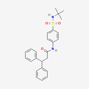 N-{4-[(tert-butylamino)sulfonyl]phenyl}-3,3-diphenylpropanamide