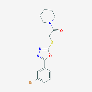 molecular formula C15H16BrN3O2S B353979 1-({[5-(3-Bromophenyl)-1,3,4-oxadiazol-2-yl]sulfanyl}acetyl)piperidine CAS No. 825596-30-3