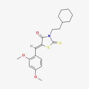 3-(2-cyclohexylethyl)-5-(2,4-dimethoxybenzylidene)-2-thioxo-1,3-thiazolidin-4-one