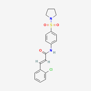 3-(2-CHLOROPHENYL)-N-[4-(1-PYRROLIDINYLSULFONYL)PHENYL]-2-PROPENAMIDE