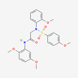 N~1~-(2,5-dimethoxyphenyl)-N~2~-(2-methoxyphenyl)-N~2~-[(4-methoxyphenyl)sulfonyl]glycinamide