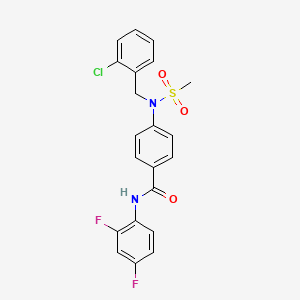 4-[(2-chlorobenzyl)(methylsulfonyl)amino]-N-(2,4-difluorophenyl)benzamide