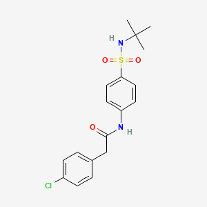 N-[4-(tert-butylsulfamoyl)phenyl]-2-(4-chlorophenyl)acetamide