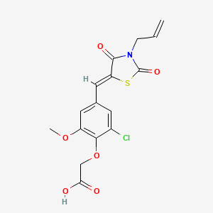 {4-[(3-allyl-2,4-dioxo-1,3-thiazolidin-5-ylidene)methyl]-2-chloro-6-methoxyphenoxy}acetic acid