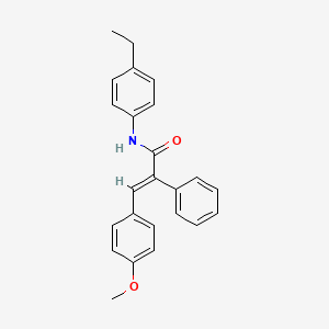 molecular formula C24H23NO2 B3539872 (E)-N-(4-ethylphenyl)-3-(4-methoxyphenyl)-2-phenylprop-2-enamide 