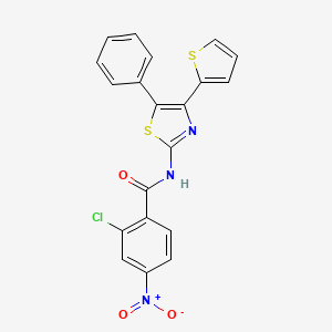 2-chloro-4-nitro-N-[5-phenyl-4-(2-thienyl)-1,3-thiazol-2-yl]benzamide