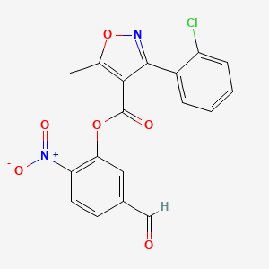 5-formyl-2-nitrophenyl 3-(2-chlorophenyl)-5-methyl-4-isoxazolecarboxylate