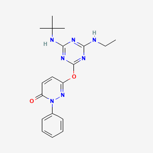 6-{[4-(tert-butylamino)-6-(ethylamino)-1,3,5-triazin-2-yl]oxy}-2-phenyl-3(2H)-pyridazinone