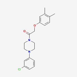 molecular formula C20H23ClN2O2 B3539952 1-(3-chlorophenyl)-4-[(3,4-dimethylphenoxy)acetyl]piperazine 