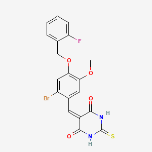 5-{2-bromo-4-[(2-fluorobenzyl)oxy]-5-methoxybenzylidene}-2-thioxodihydro-4,6(1H,5H)-pyrimidinedione