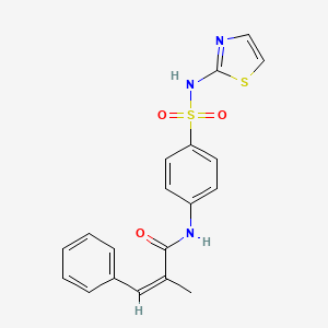 2-methyl-3-phenyl-N-{4-[(1,3-thiazol-2-ylamino)sulfonyl]phenyl}acrylamide