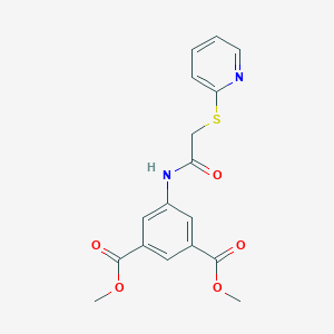 Dimethyl 5-{[(2-pyridinylsulfanyl)acetyl]amino}isophthalate