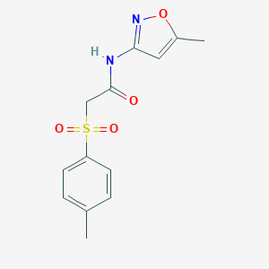 molecular formula C13H14N2O4S B354019 N-(5-Methyl-isoxazol-3-yl)-2-(toluene-4-sulfonyl)-acetamide CAS No. 825657-96-3