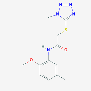 molecular formula C12H15N5O2S B354061 N-(2-methoxy-5-methylphenyl)-2-(1-methyltetrazol-5-yl)sulfanylacetamide CAS No. 748791-05-1