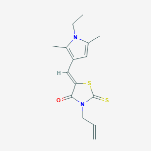 3-allyl-5-[(1-ethyl-2,5-dimethyl-1H-pyrrol-3-yl)methylene]-2-thioxo-1,3-thiazolidin-4-one