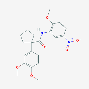 1-(3,4-dimethoxyphenyl)-N-(2-methoxy-5-nitrophenyl)cyclopentane-1-carboxamide