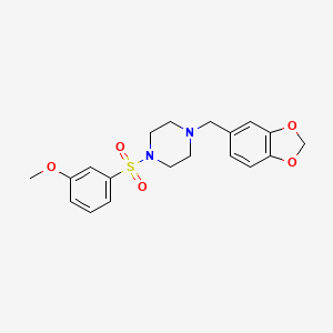 1-[(2H-1,3-Benzodioxol-5-YL)methyl]-4-(3-methoxybenzenesulfonyl)piperazine