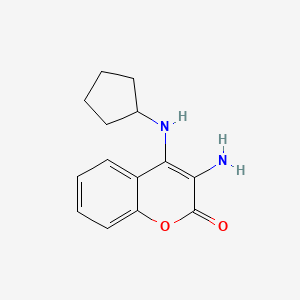 3-amino-4-(cyclopentylamino)-2H-chromen-2-one